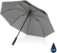 27" Impact AWARE RPET 190Tauto-open sateenvarjo, hopea liikelahja logopainatuksella